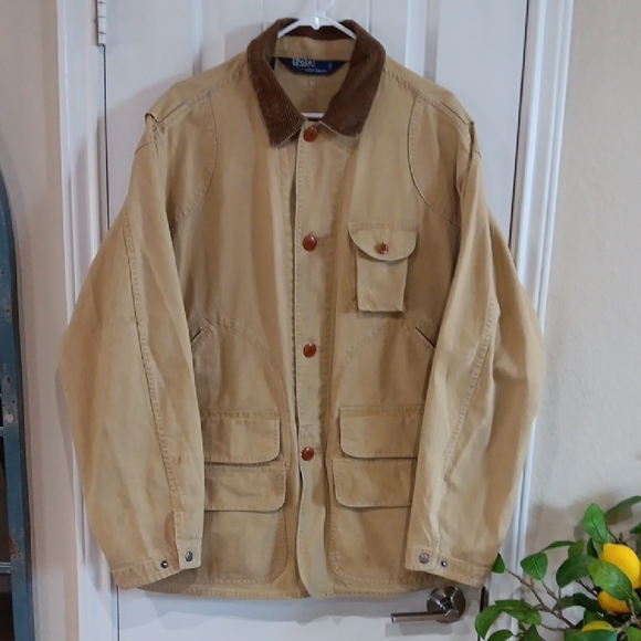 Polo Ralph Lauren VINTAGE Men's Hunting Jacket Size L 100% Cotton